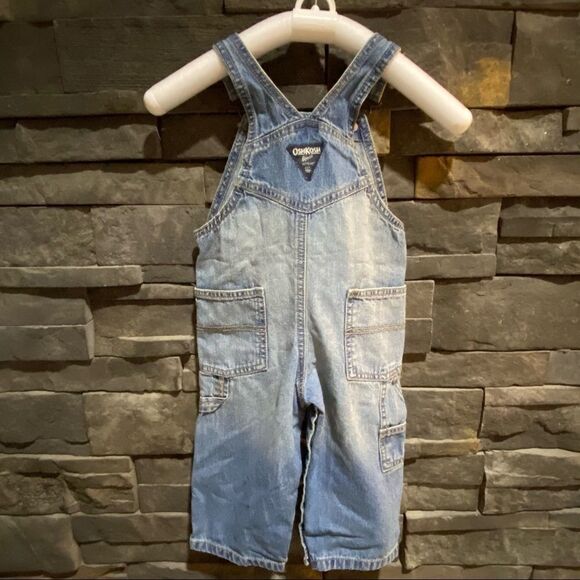 ‎OshKosh B’Gosh Denim Overalls Size 18M - Picture 3 of 5